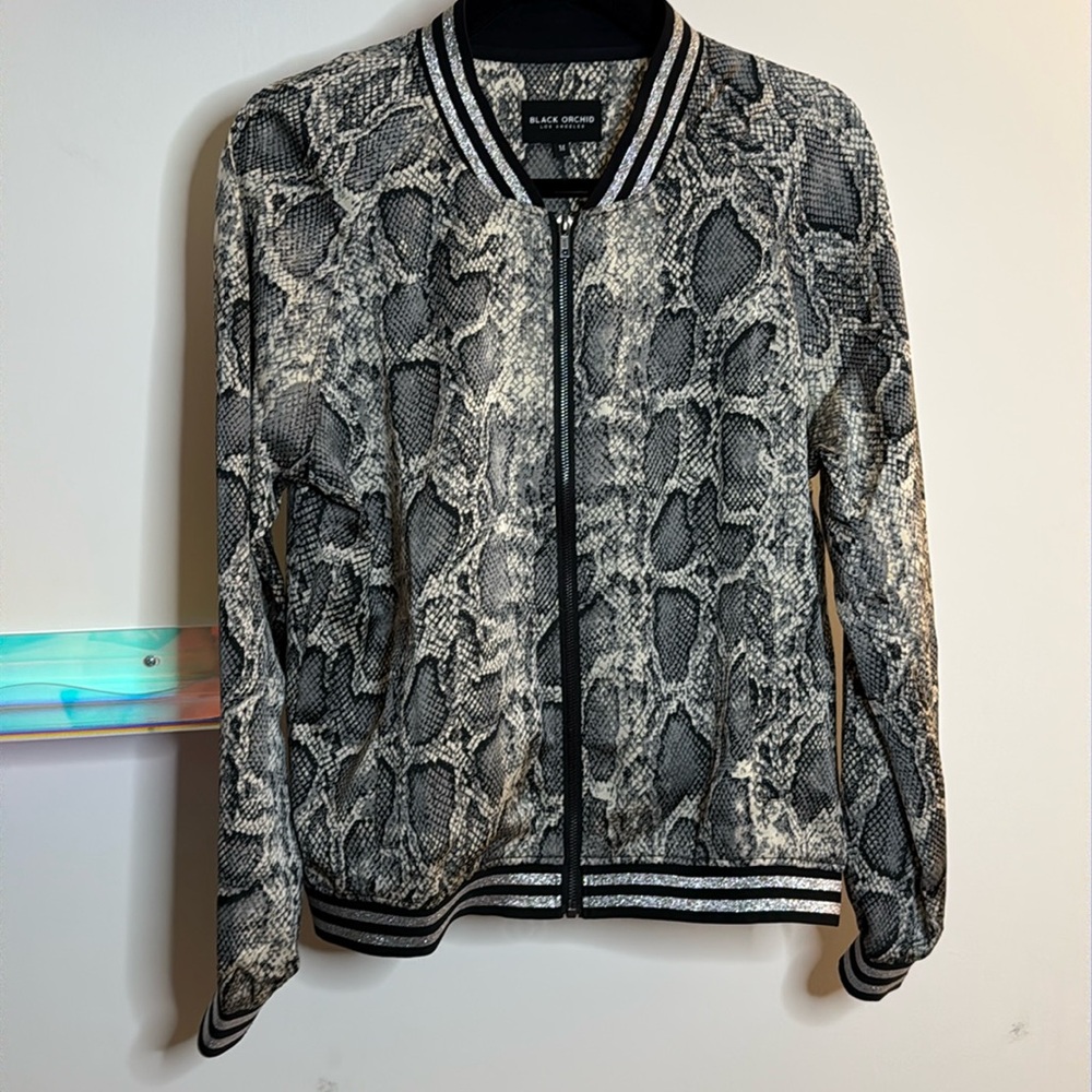Black Orchid LA Snakeskin Jacket Metallic Cuff